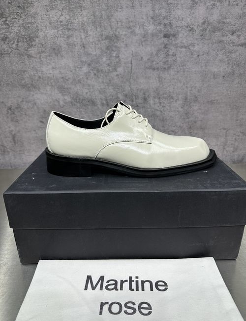 Martine Rose Polygonal Toe Patent Leather Derby Shoes
