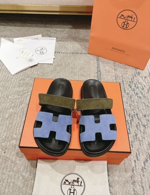 Hermes Chypre Slippers With Comfortable Soft Insole