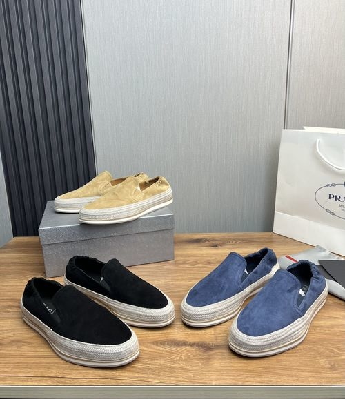Prada Suede Leather Casual Shoes