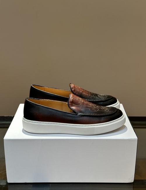Berluti Calfskin Embossed Casual Shoes