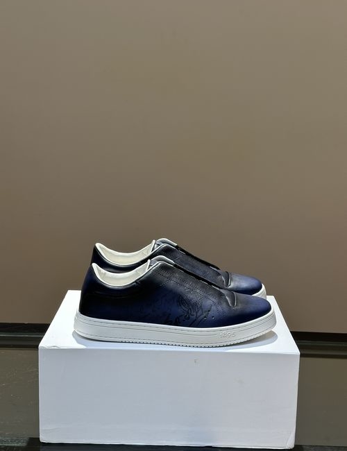 Berluti Cowhide Casual Shoes With Embossed Pattern