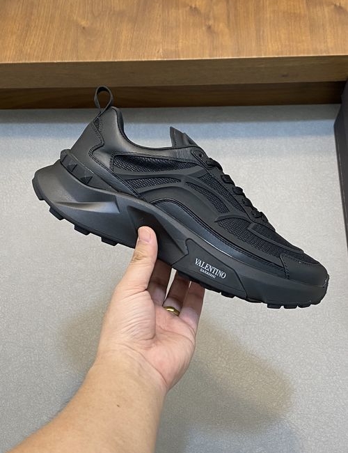 Valentino Premium Calfskin Canvas TPU Sole Shoes