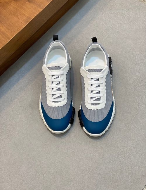 Hermes Bouncing Leather Mesh Sneakers