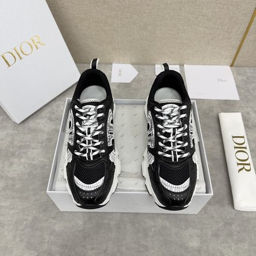 Christian Dior CD Chrono Casual Sneakers With Mesh Panels