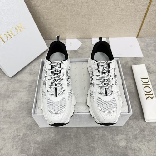 Christian Dior CD Chrono Casual Sneakers With Mesh Panels
