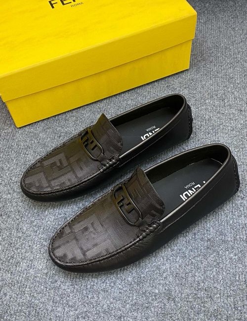 Fendi Calfskin Comfortable Loafers