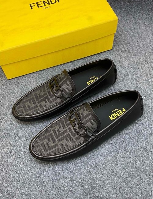 Fendi Calfskin Comfortable Loafers