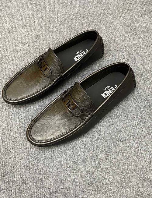 Fendi Calfskin Comfortable Loafers