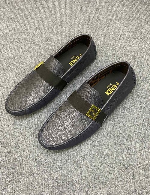 Fendi Calfskin Comfortable Loafers