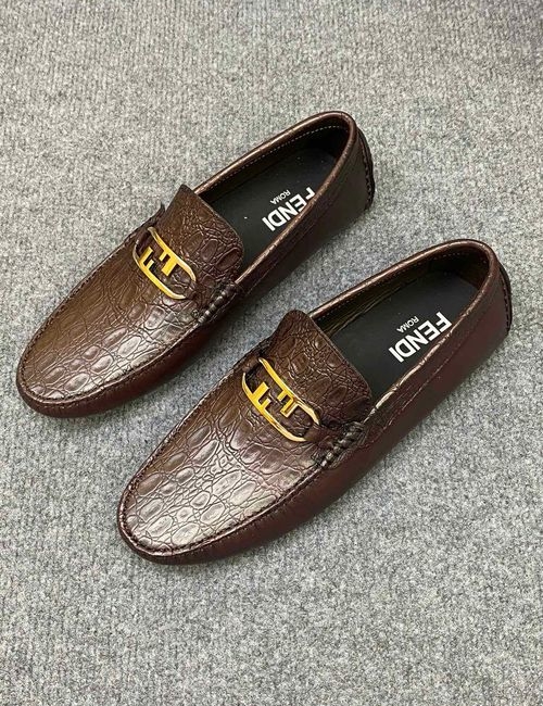Fendi Calfskin Comfortable Loafers