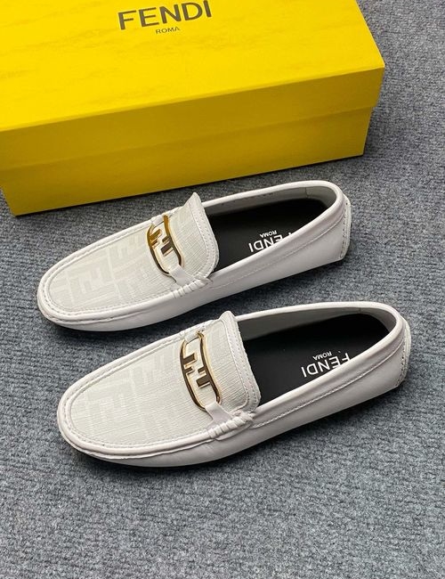 Fendi Calfskin Comfortable Loafers