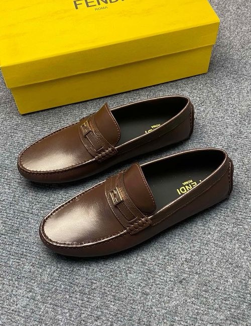 Fendi Calfskin Comfortable Loafers