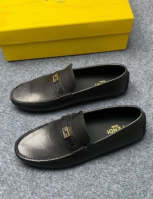 Fendi Calfskin Comfortable Loafers