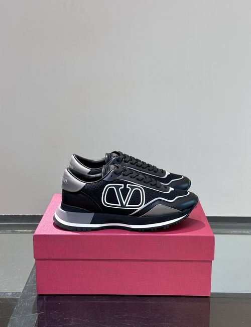 Valentino Stitched Leather Casual Sneakers