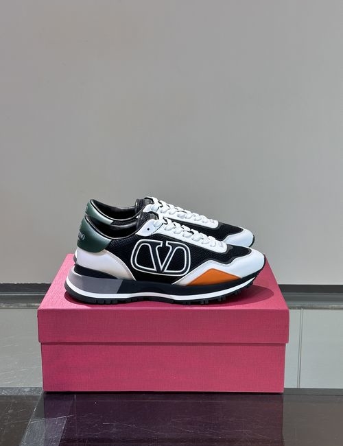 Valentino Stitched Leather Casual Sneakers