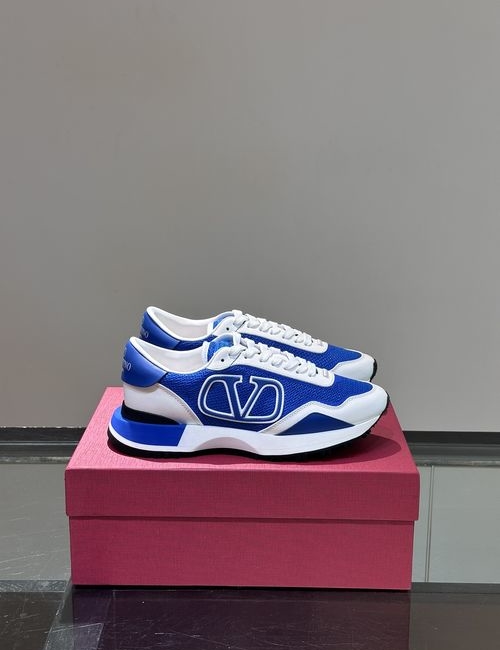 Valentino Stitched Leather Casual Sneakers