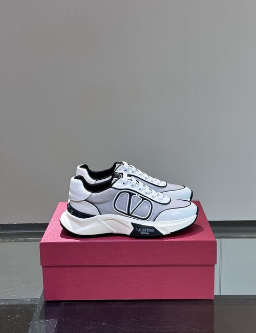 Valentino Stitched Leather Casual Sneakers