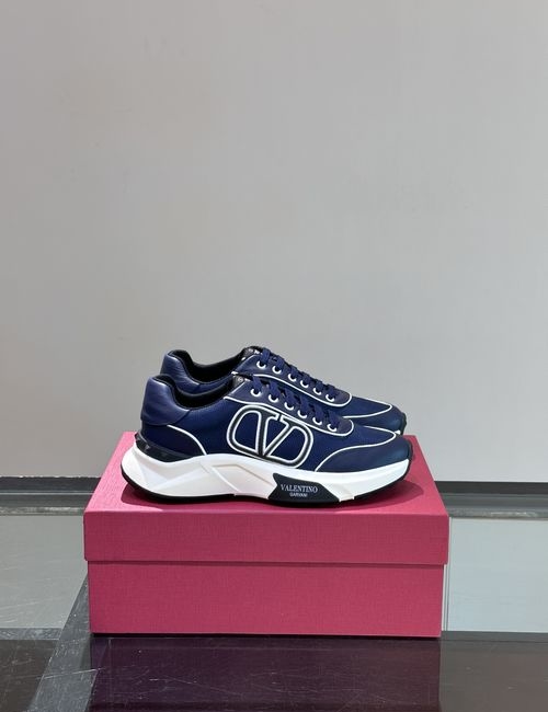 Valentino Stitched Leather Casual Sneakers