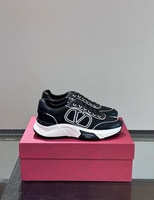 Valentino Stitched Leather Casual Sneakers