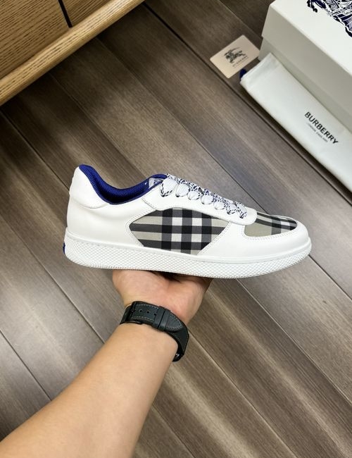 Burberry Cowhide Cloth Upper Rubber Sole Shoes