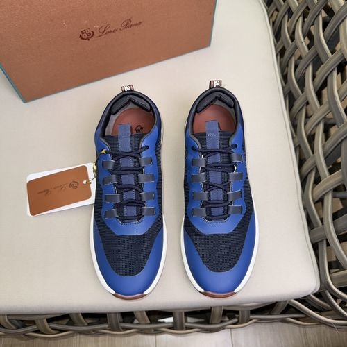 Loro Piana LP Knit Fabric Nappa Leather Sneakers
