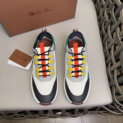 Loro Piana LP Knit Fabric Nappa Leather Sneakers