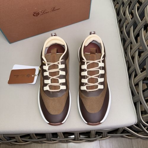 Loro Piana LP Knit Fabric Nappa Leather Sneakers