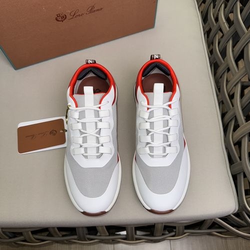 Loro Piana LP Knit Fabric Nappa Leather Sneakers