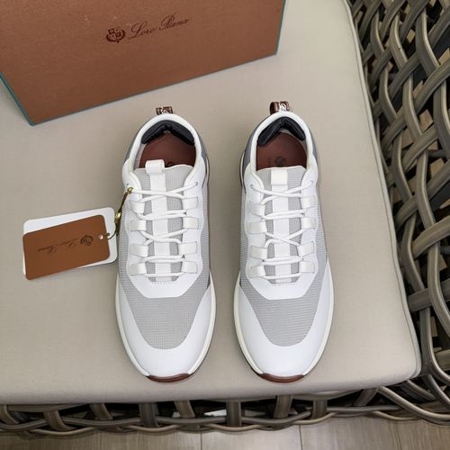 Loro Piana LP Knit Fabric Nappa Leather Sneakers