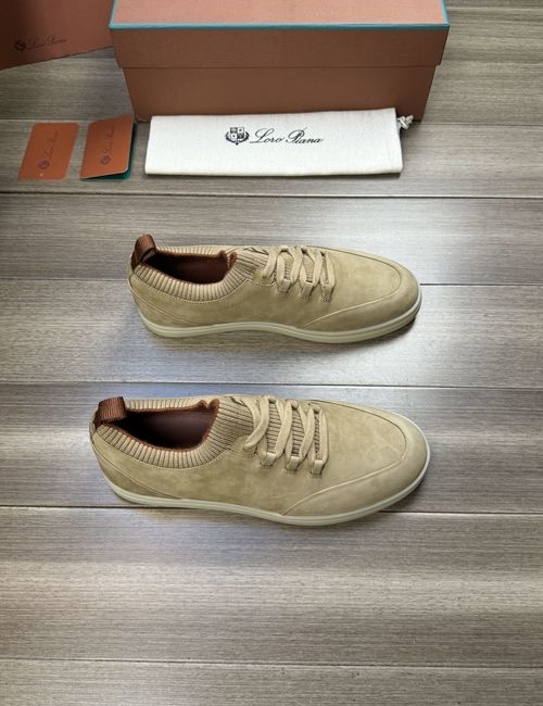 Loro Piana LP Premium Suede Leather Casual Sneakers
