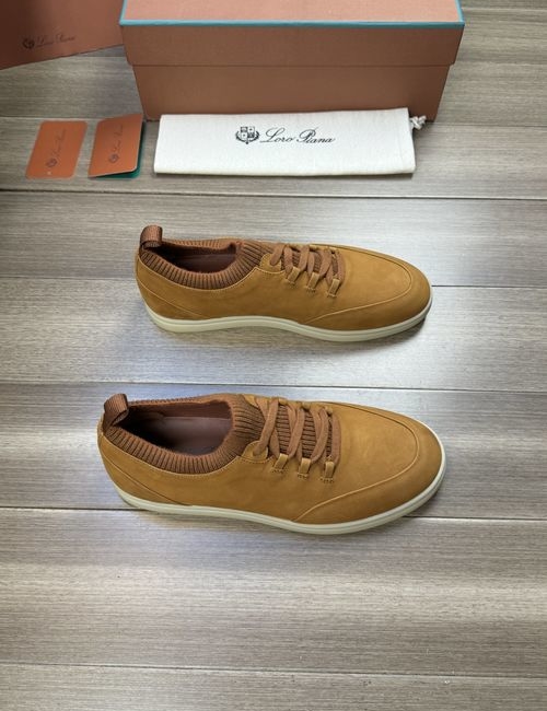 Loro Piana LP Premium Suede Leather Casual Sneakers