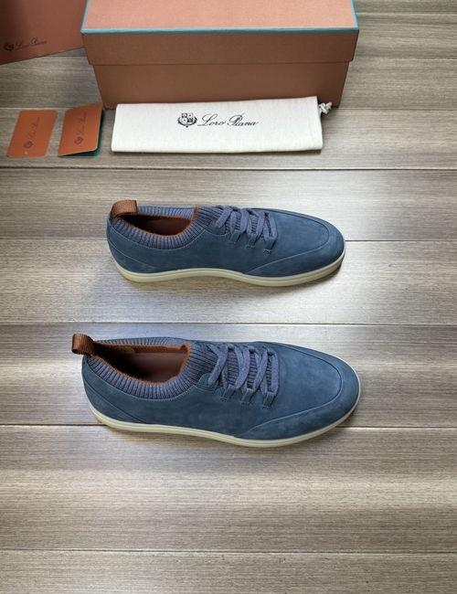 Loro Piana LP Premium Suede Leather Casual Sneakers