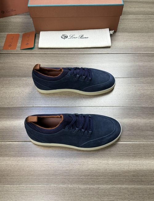 Loro Piana LP Premium Suede Leather Casual Sneakers