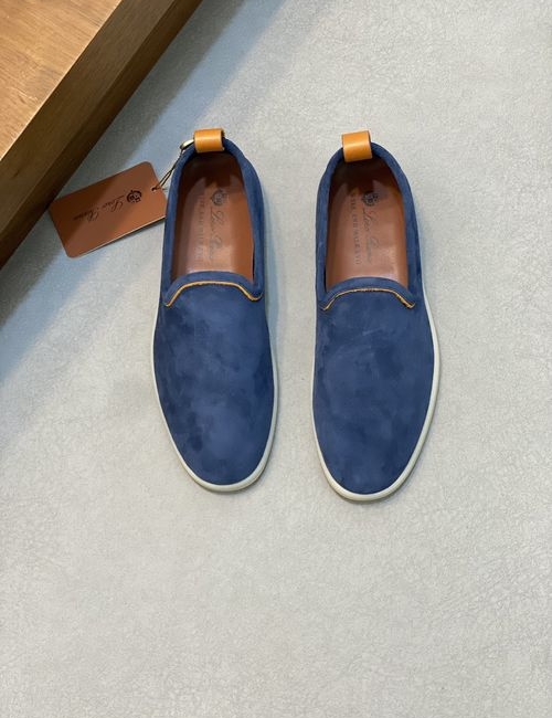Loro Piana LP Summer Walk Suede Moccasin Shoes