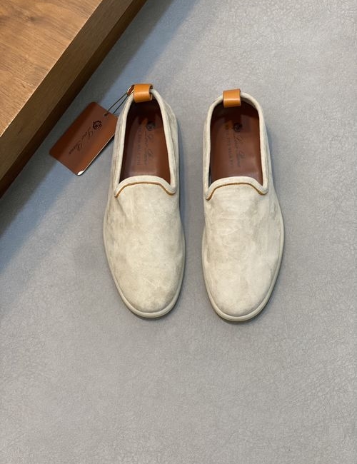 Loro Piana LP Summer Walk Suede Moccasin Shoes