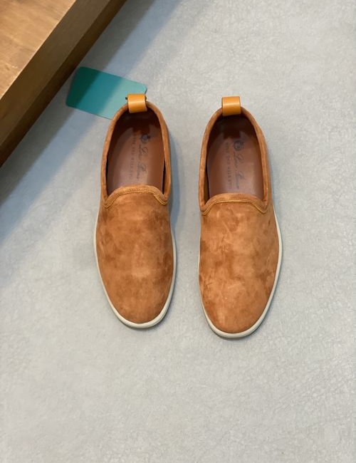 Loro Piana LP Summer Walk Suede Moccasin Shoes