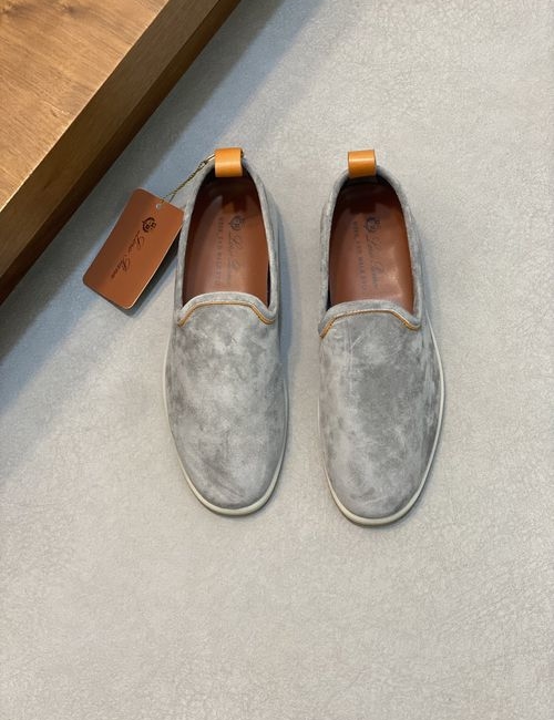Loro Piana LP Summer Walk Suede Moccasin Shoes