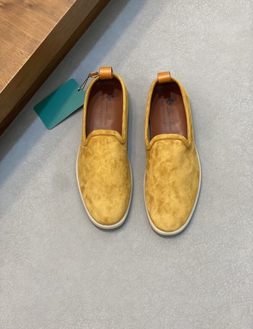 Loro Piana LP Summer Walk Suede Moccasin Shoes