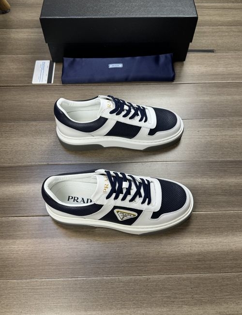 Prada Perforated Cowhide TPU Rubber Sole Shoes