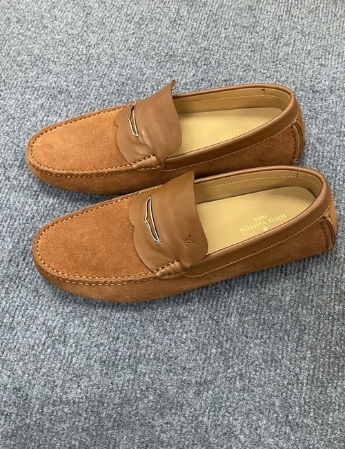 Louis Vuitton LV Gloria Series Monogram Embossed Driving Loafers