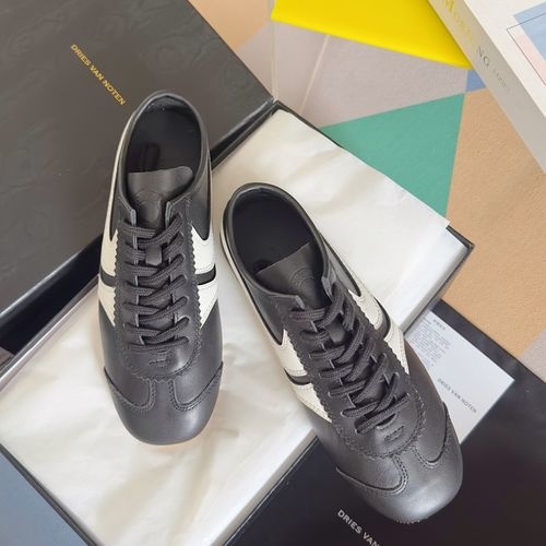 Dries Van Noten DVN Retro Suede Paneled Sneakers