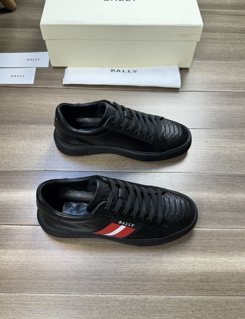 Bally Snake Pattern Calfskin Casual Shoes