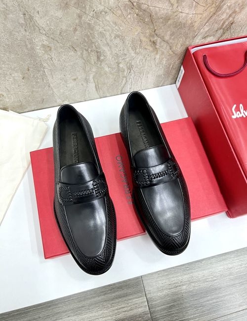 Ferragamo Gancini Buckle Moccasin Loafers