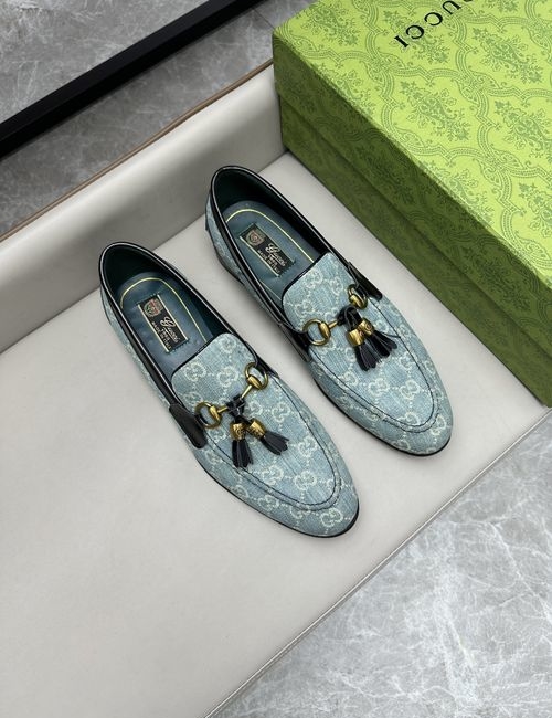 Gucci Denim Upper Leather Sole Fashion Shoes
