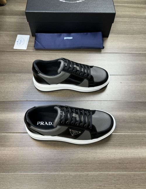 Prada Patent Cowhide TPU Rubber Sole Shoes