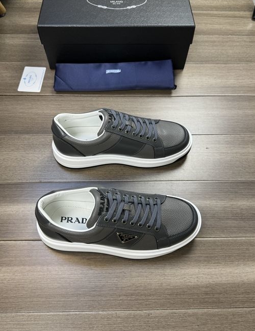 Prada Patent Cowhide TPU Rubber Sole Shoes