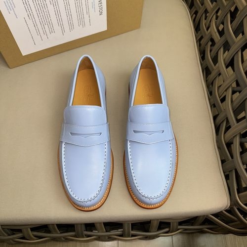 J.M.Weston Derby Leather Shoes With Cow Sole