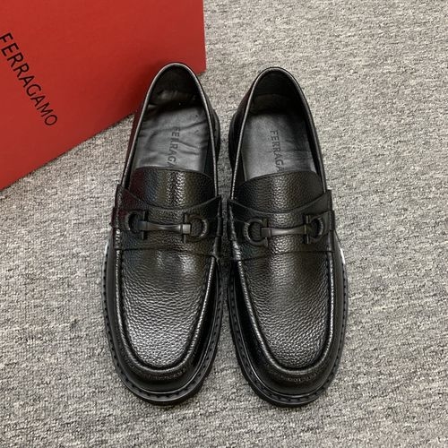Ferragamo Thick Sole Loafers With Handmade Stitches