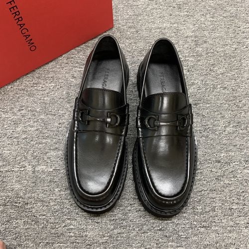 Ferragamo Thick Sole Loafers With Handmade Stitches