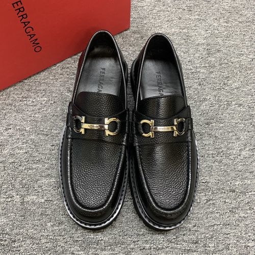 Ferragamo Thick Sole Loafers With Handmade Stitches